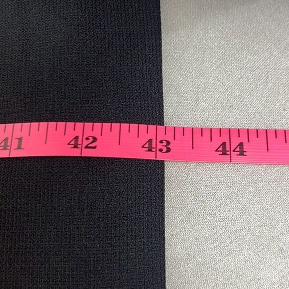 Studio I 18W Midi Sheath Dress Black Ivory Colorblock Square Neck Tie Waist Work - Picture 12 of 12